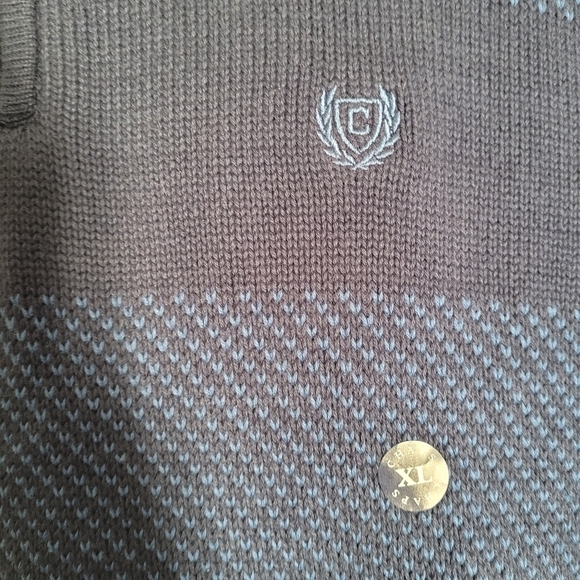 CHAPS Long Sleeve Mock Neck Pullover Striped Knit Sweater Size Men's XL NEW - Picture 4 of 9